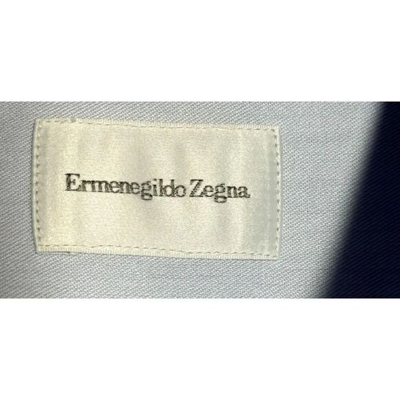 Ermenegildo Zegna Men's regular fit dress shirt size 42 16.5 flight blue - Picture 4 of 9
